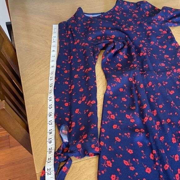 Reformation Navy and Red Zelda Floral Midi Dress w/ Thigh Split Size 2 Sold Out - Picture 13 of 16
